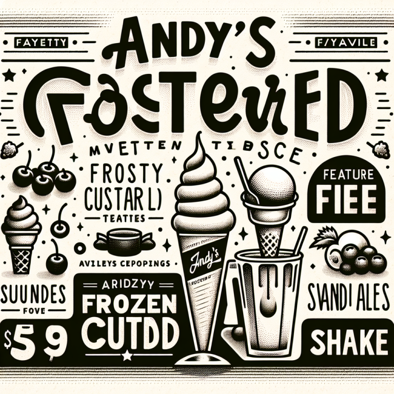 andyʼs frozen custard fayetteville menu