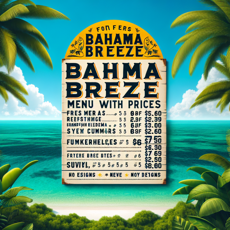 Bahama Breeze Fort Myers Menu With Prices