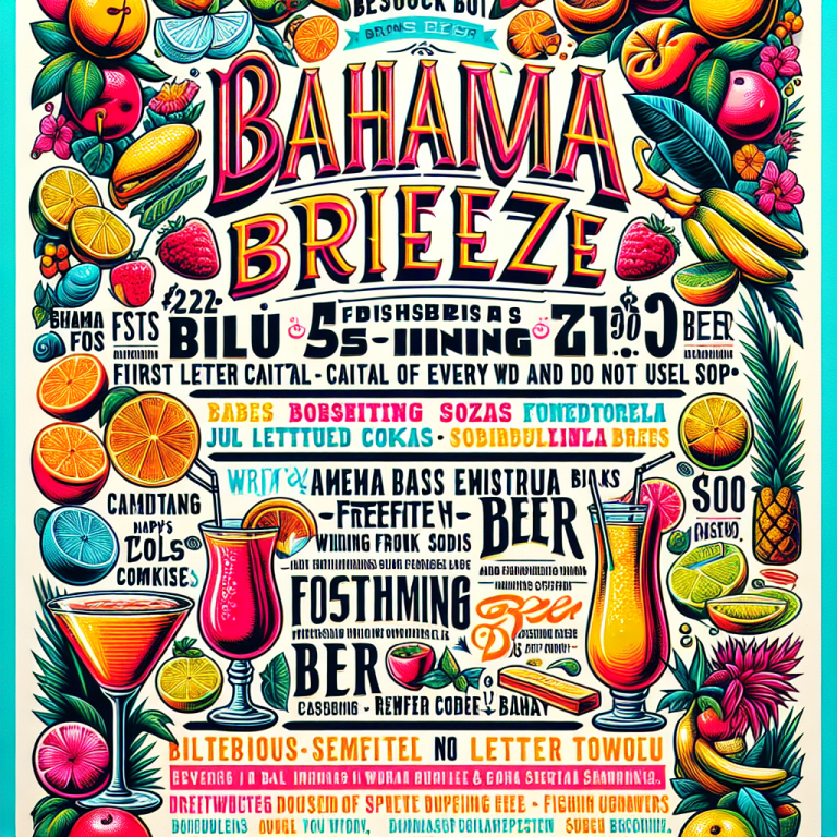 Bahama Breeze Drink Menu With Prices