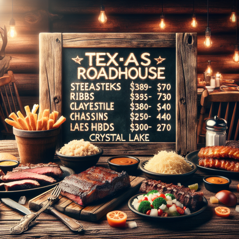 Texas Roadhouse Crystal Lake Menu With Prices