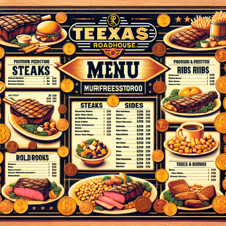 Texas Roadhouse Murfreesboro Menu With Prices