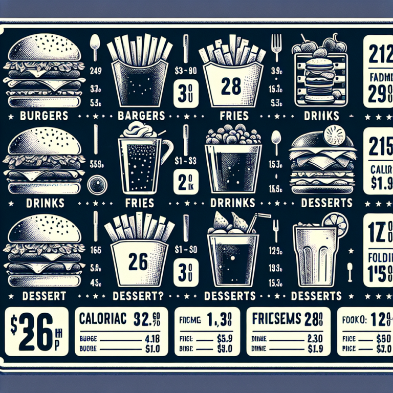 Burger King Menu With Calories And Prices