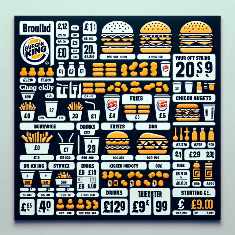 Burger King Menu With Prices Uk