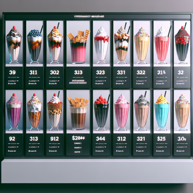 Burger King Milkshakes Menu With Prices