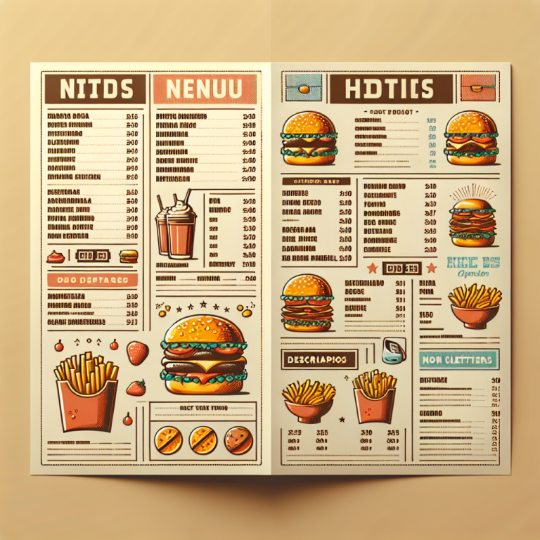 Burger King Printable Menu With Prices