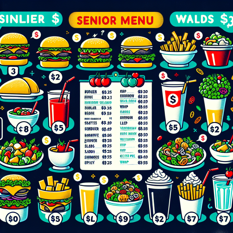 Burger King Senior Menu With Prices