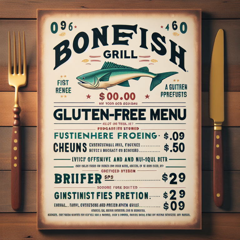 Bonefish Grill Gluten-Free Menu With Prices