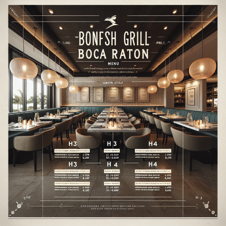 Bonefish Grill Boca Raton Menu With Prices *Note: do not need #. Change # into html h3 tag and ## into html h4 tag