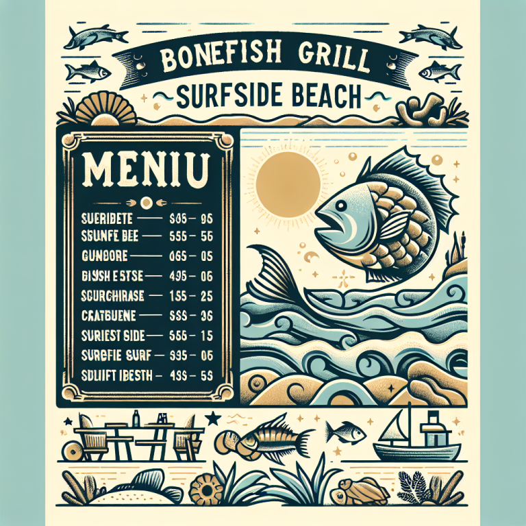 Bonefish Grill Surfside Beach Menu With Prices