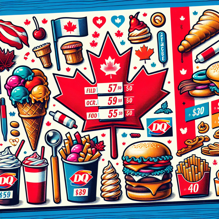 Dairy Queen Canada Menu With Prices