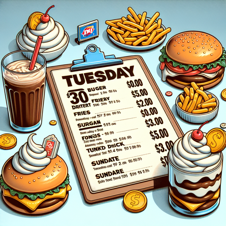 Dairy Queen Tuesday Special Menu With Prices