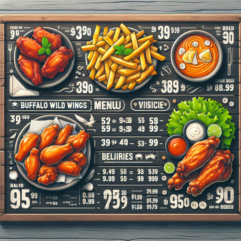 Buffalo Wild Wings Go Menu With Prices