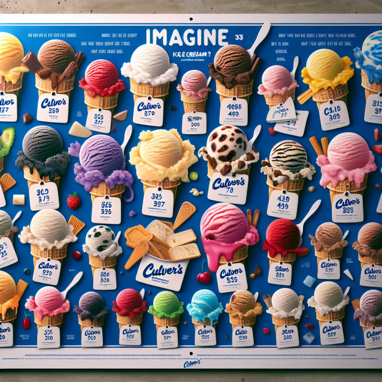 Culverʼs Ice Cream Menu With Prices