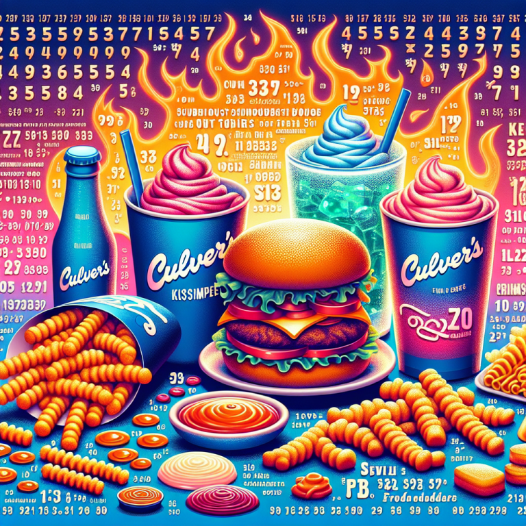 Culverʼs Kissimmee Menu With Prices