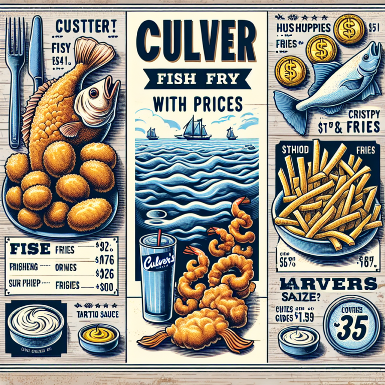 Culverʼs Fish Fry Menu With Prices