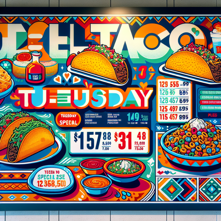 Del Taco Tuesday Special Menu With Prices