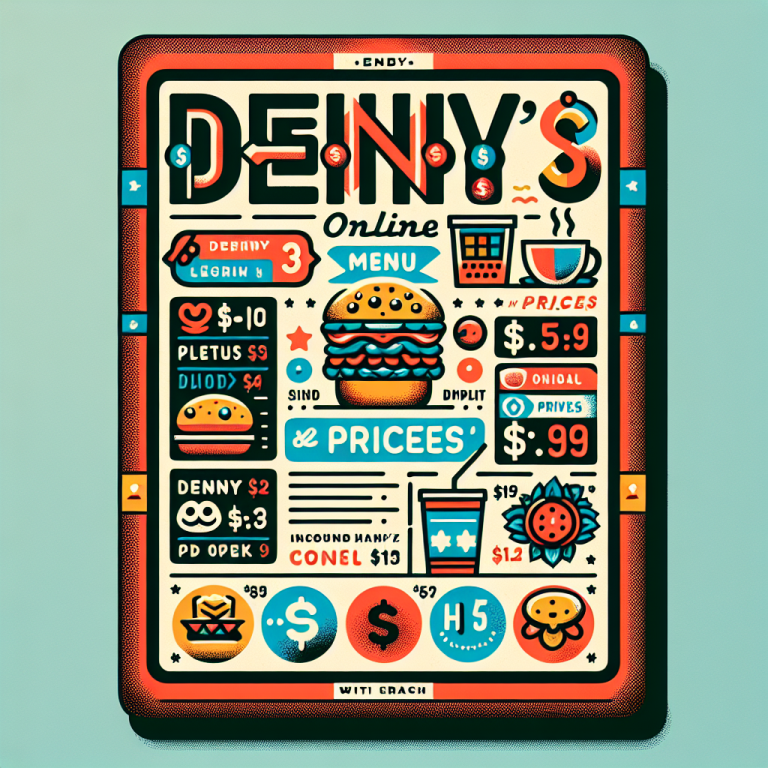 Dennyʼs Online Menu With Prices