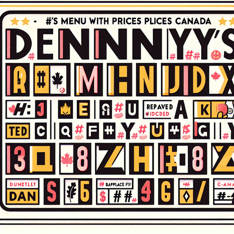 Dennyʼs Menu With Prices Canada