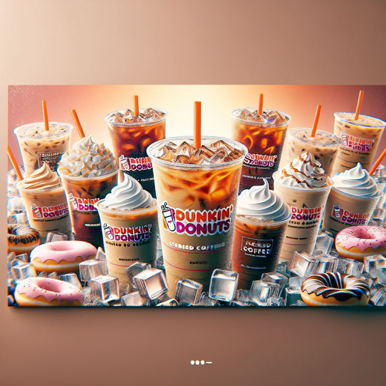 Dunkinʼ Donuts Iced Coffee Menu With Prices