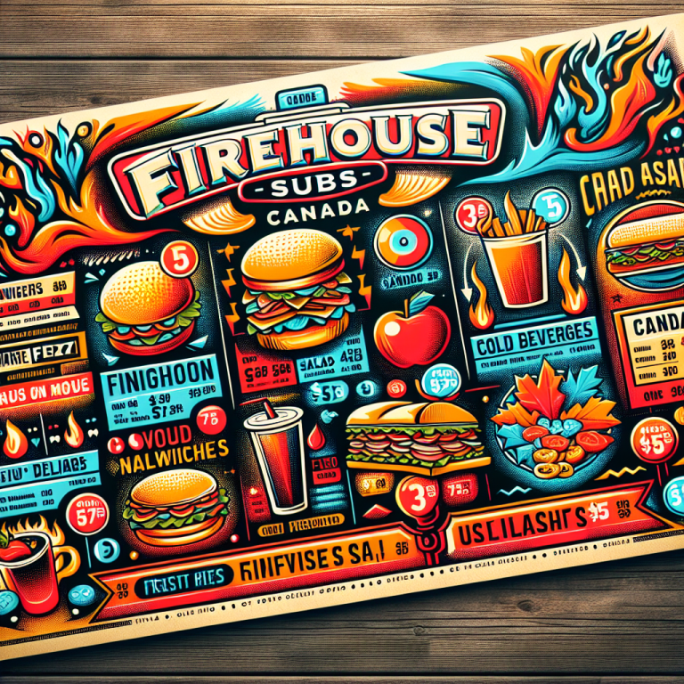 Firehouse Subs Canada Menu With Prices