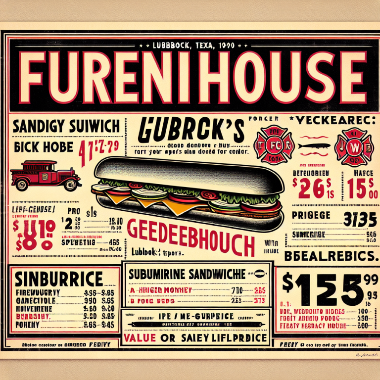 Firehouse Subs Lubbock Menu With Prices