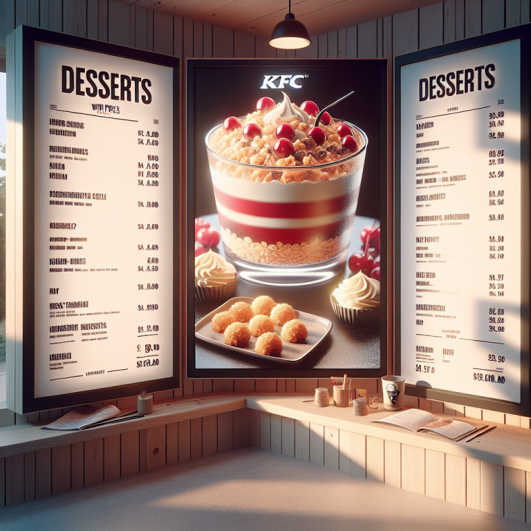 ## KFC Desserts Menu With Prices