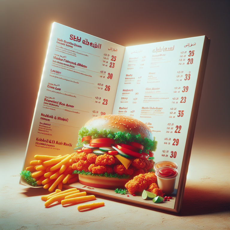 KFC Egypt Menu With Prices