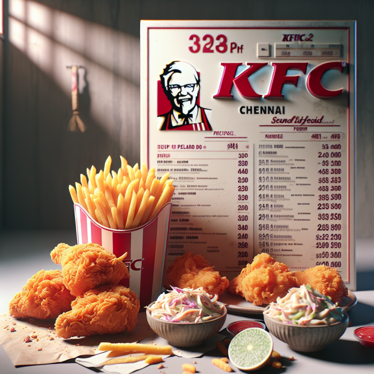 # KFC Menu Chennai With Prices