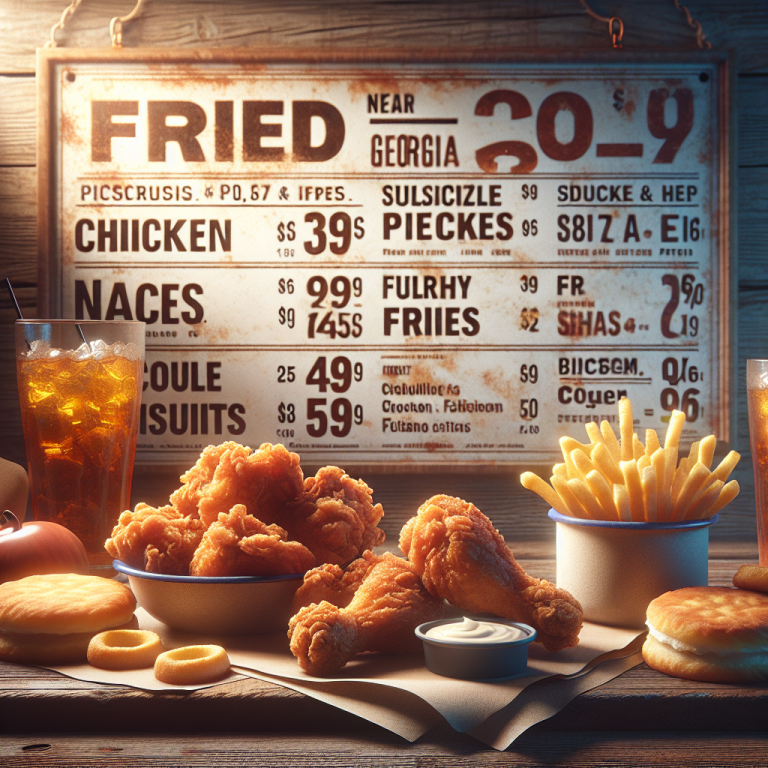 KFC Menu With Prices Near Georgia