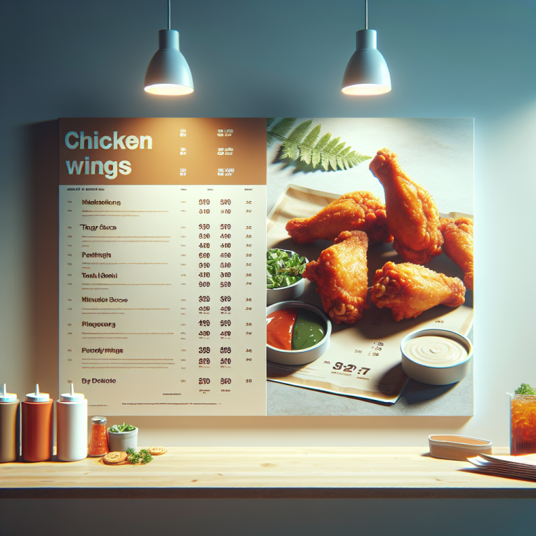 ### KFC Wings Menu With Prices