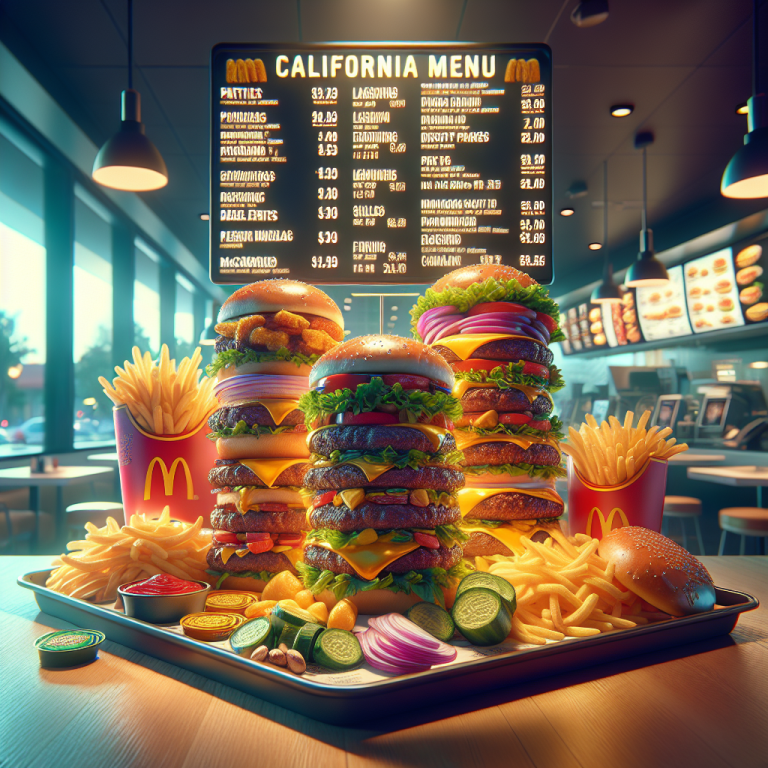 California McDonaldʼs Menu With Prices