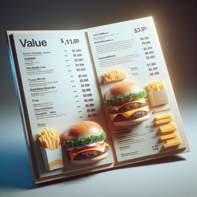 McDonaldʼs 123 Menu With Prices