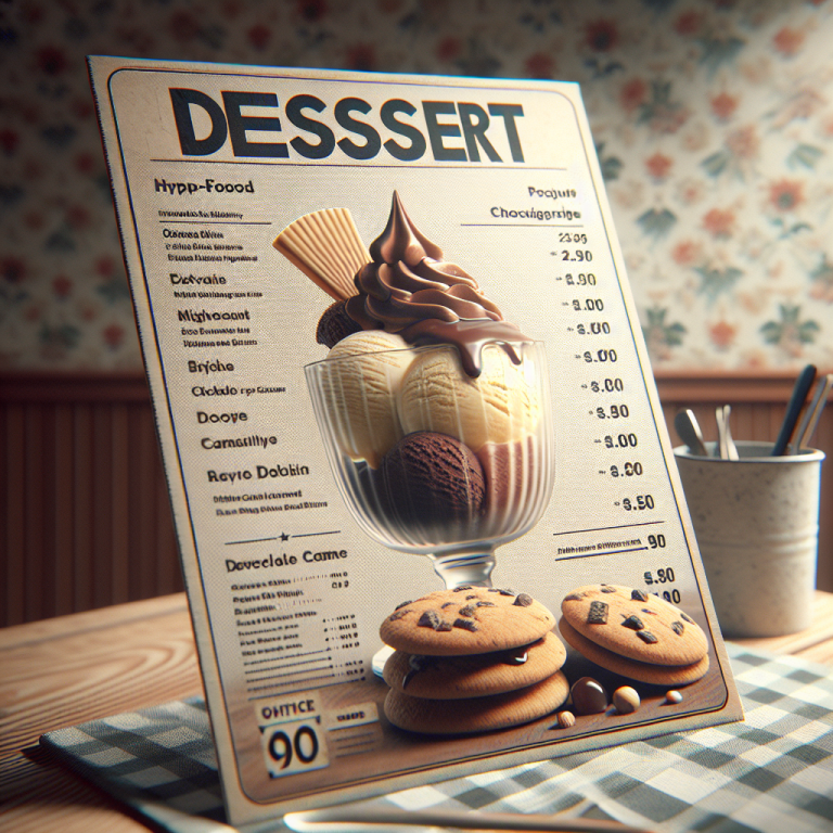 McDonaldʼs Dessert Menu With Prices