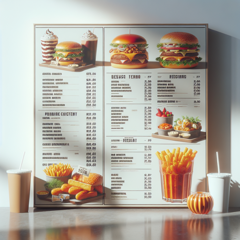 McDonaldʼs Fargo Menu With Prices