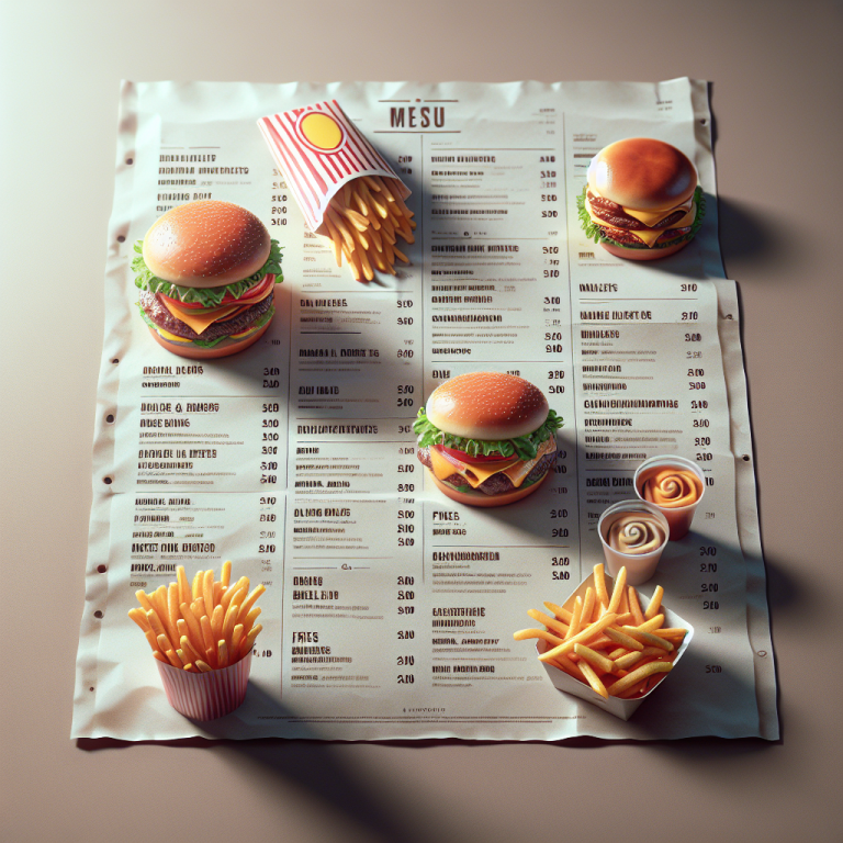 McDonaldʼs Latest Menu With Price