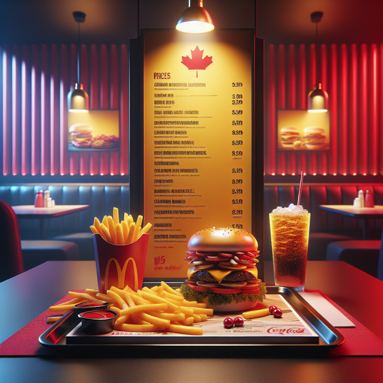 McDonaldʼs Menu Canada With Prices