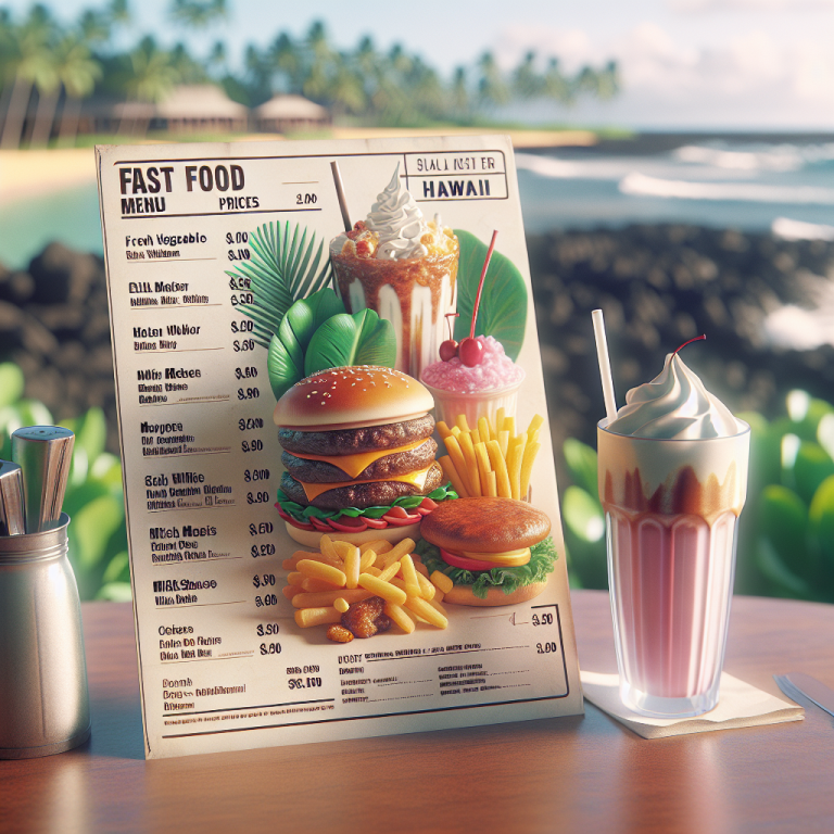 McDonaldʼs Menu In Hawaii With Prices