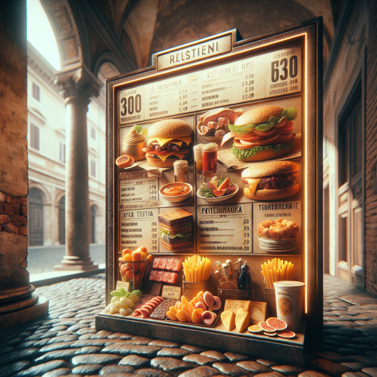 McDonaldʼs Rome Menu With Prices