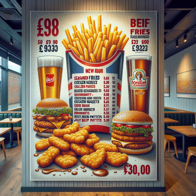 McDonaldʼs UK Menu With Prices