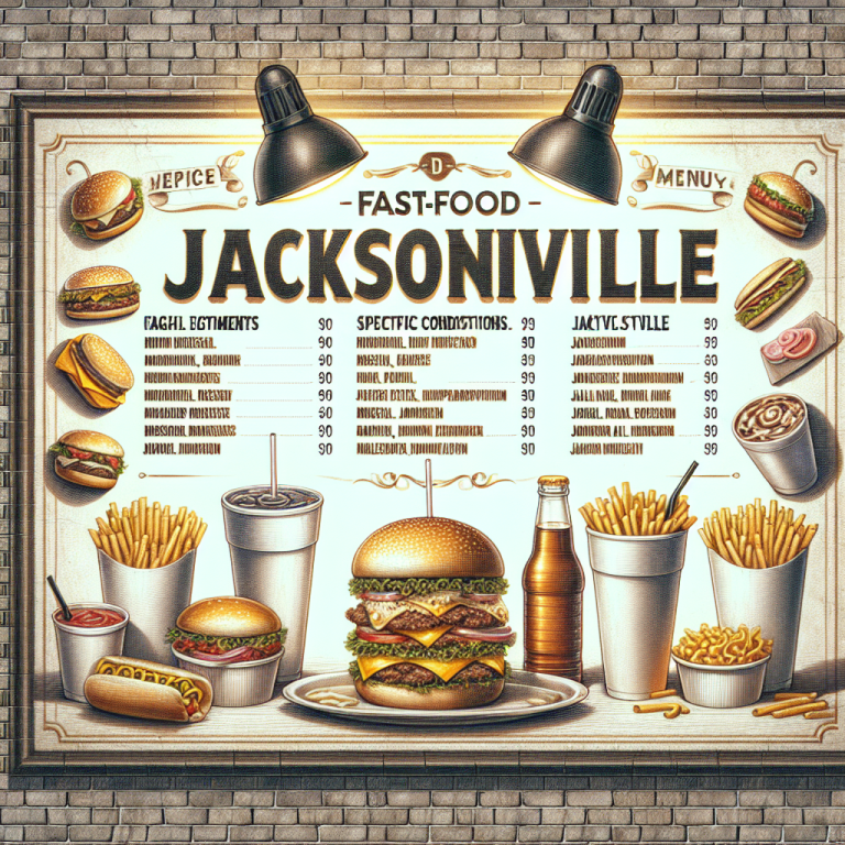 WendyʼS Jacksonville Menu