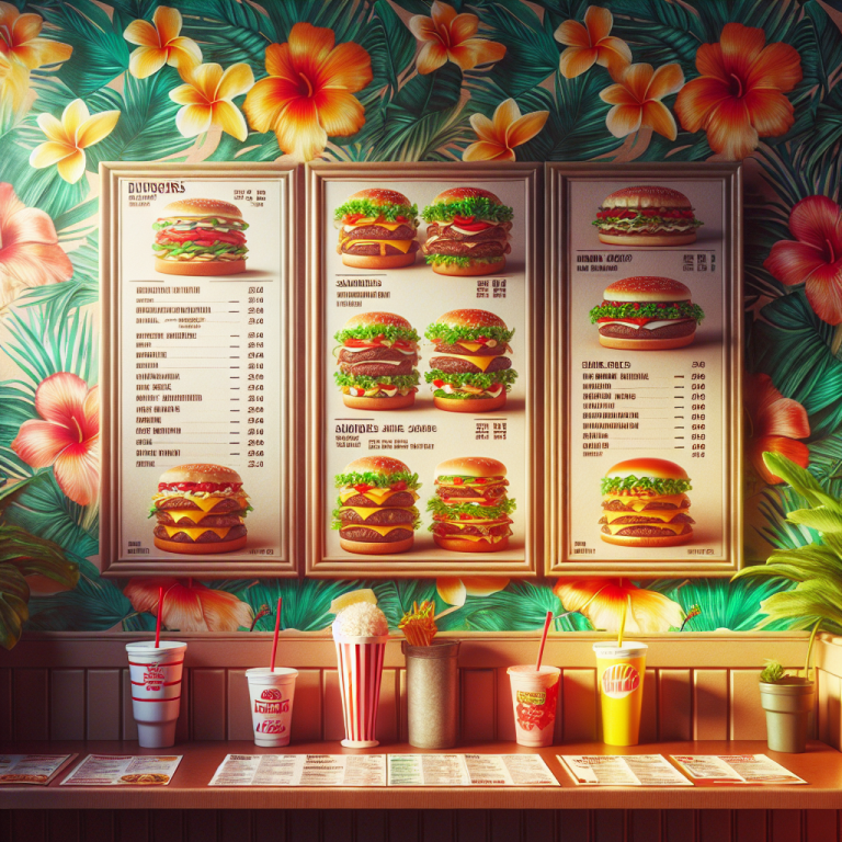 Wendyʼs Menu Hawaii