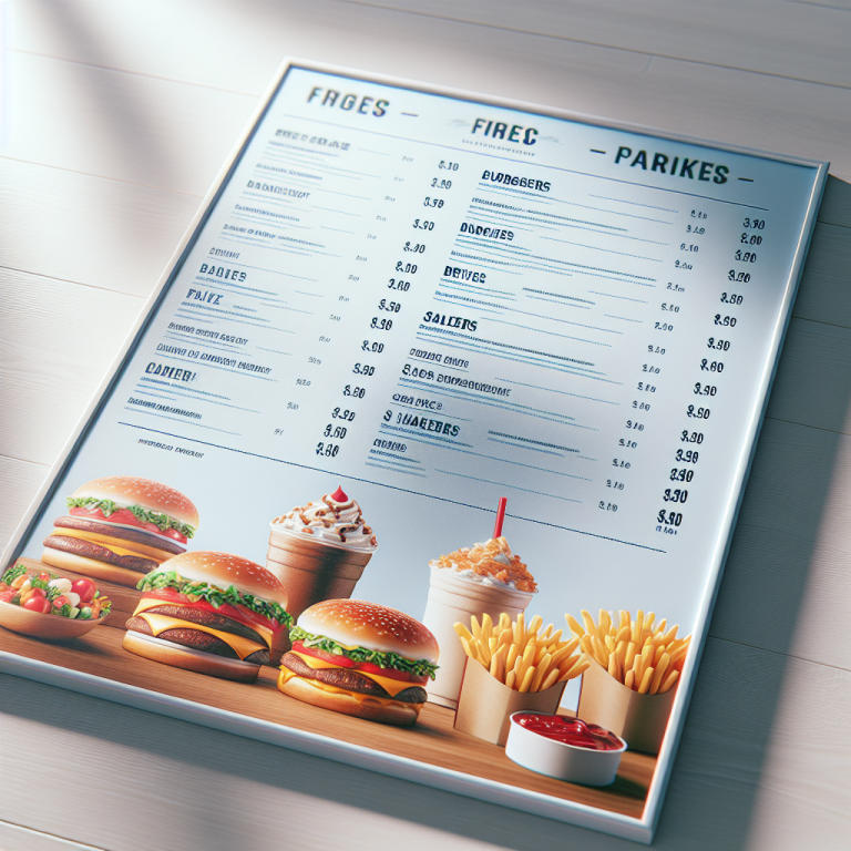 Wendyʼs Menu With Prices