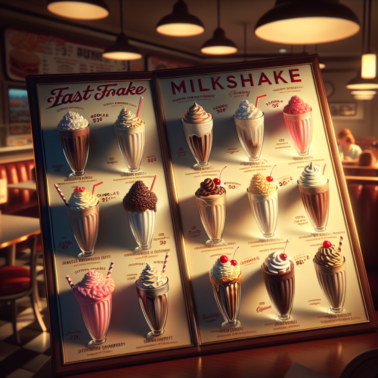 Wendyʼs Milkshake Menu