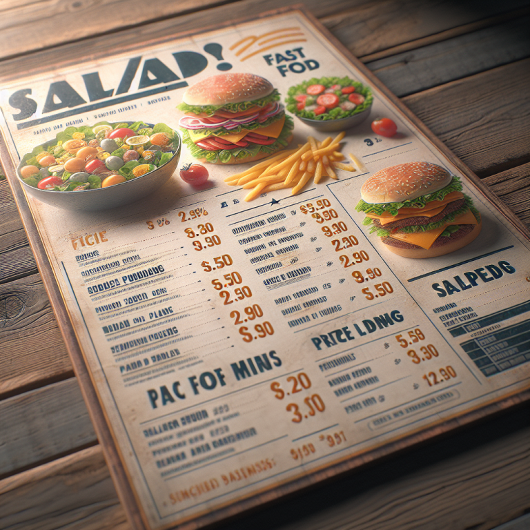 WendyʼS Salads Menu With Prices