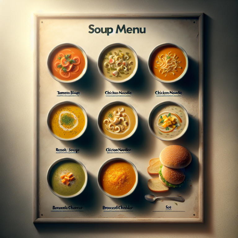 WendyʼS Soup Menu