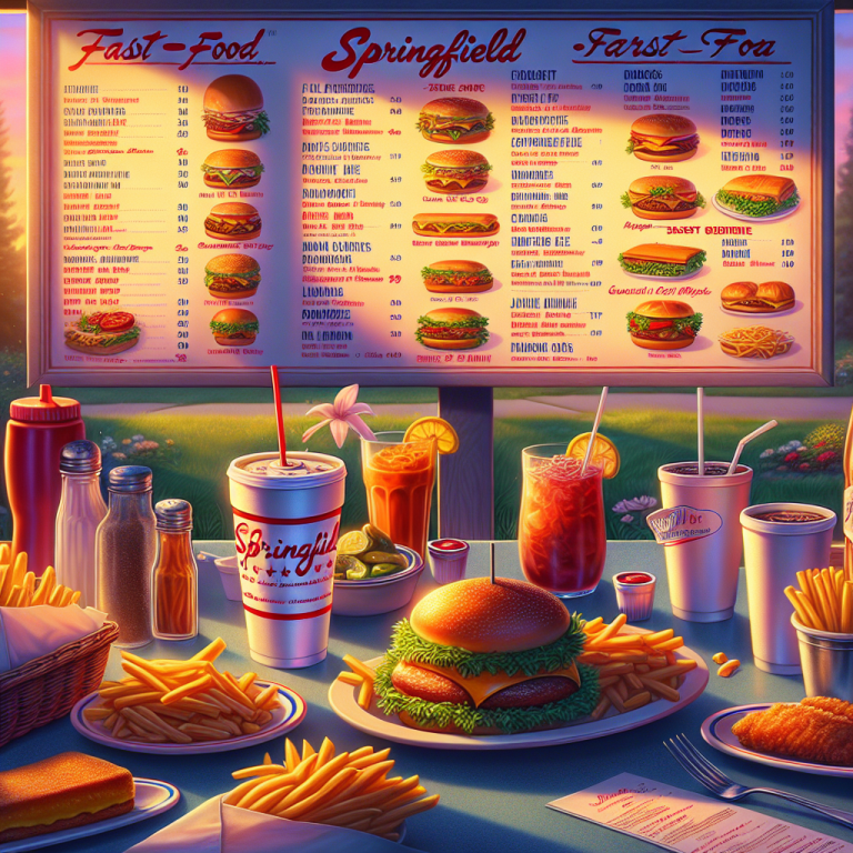 WendyʼS Springfield Menu