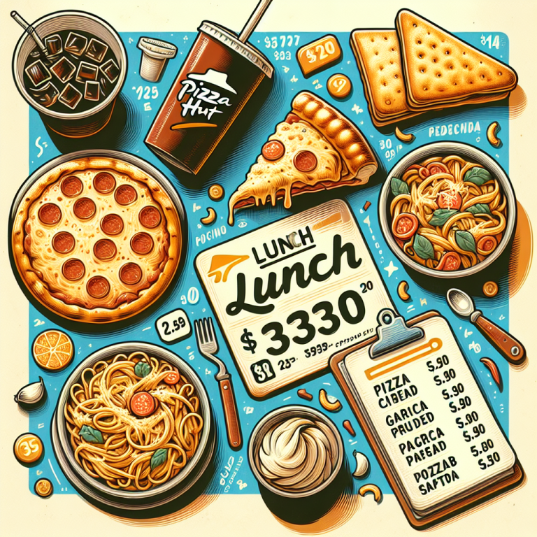 Pizza Hut Lunch Menu With Prices