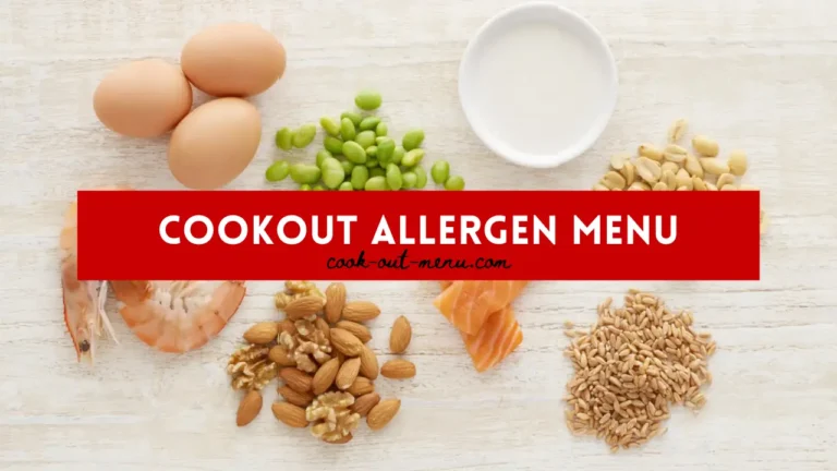 Cook Out Allergen Menu