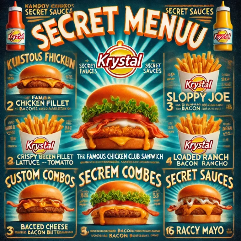 Explore the Ultimate Krystal Secret Menu menu, Krystal Secret Menu prices, and Krystal Secret Menu operating hours for an Unforgettable Dining Experience