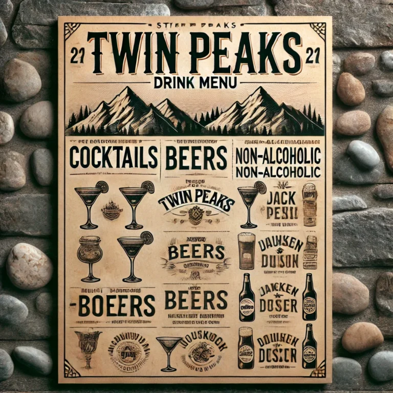 Discover twin peaks drink menu | Explore twin peaks drink menu prices & twin peaks drink menu specials for an Unforgettable Beverage Experience